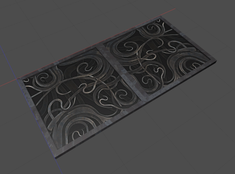 Screenshot showing a grate model.